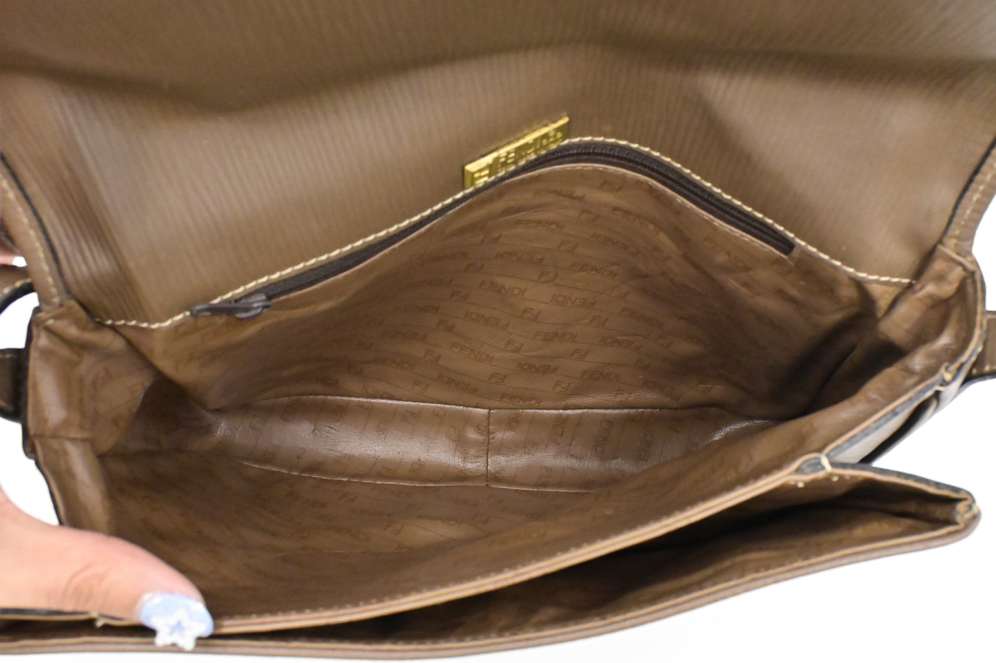 Fendi Crossbody in Zucchino Coated Canvas