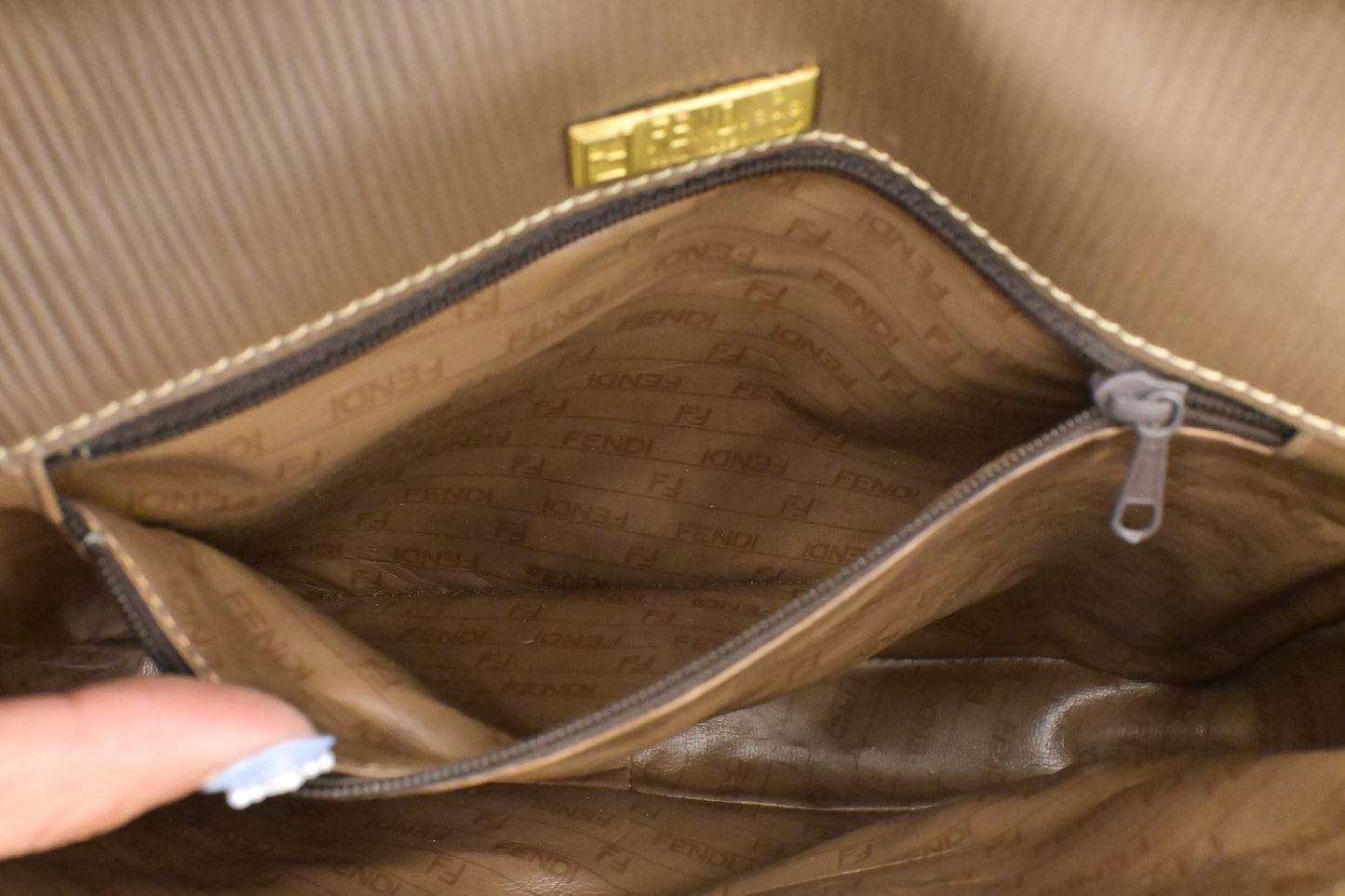 Fendi Crossbody in Zucchino Coated Canvas