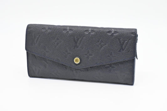 Louis Vuitton Curieuse Wallet in Bleu Infini Empreinte Leather