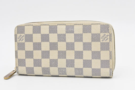 Louis Vuitton Long Zippy Wallet in Damier Azur Canvas
