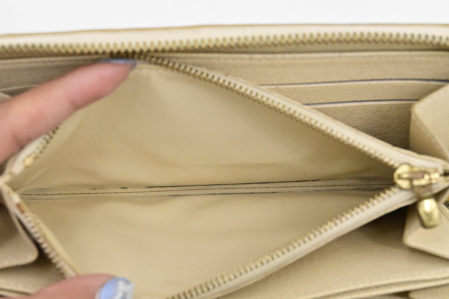 Louis Vuitton Long Zippy Wallet in Damier Azur Canvas