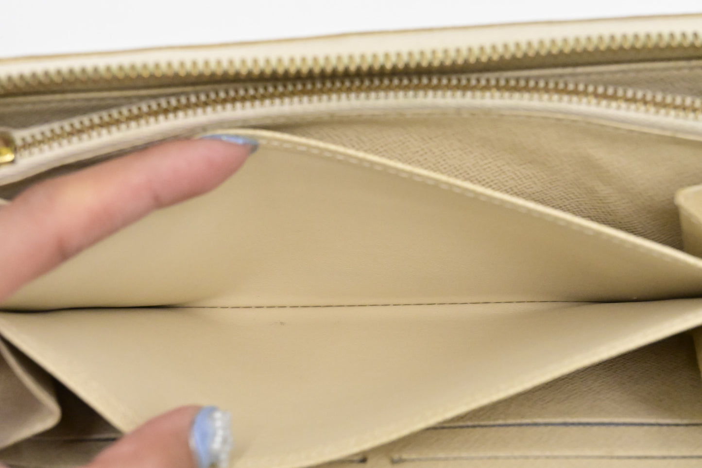 Louis Vuitton Long Zippy Wallet in Damier Azur Canvas