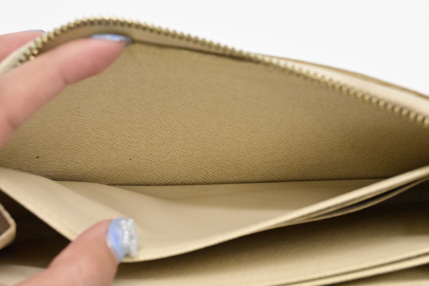 Louis Vuitton Long Zippy Wallet in Damier Azur Canvas