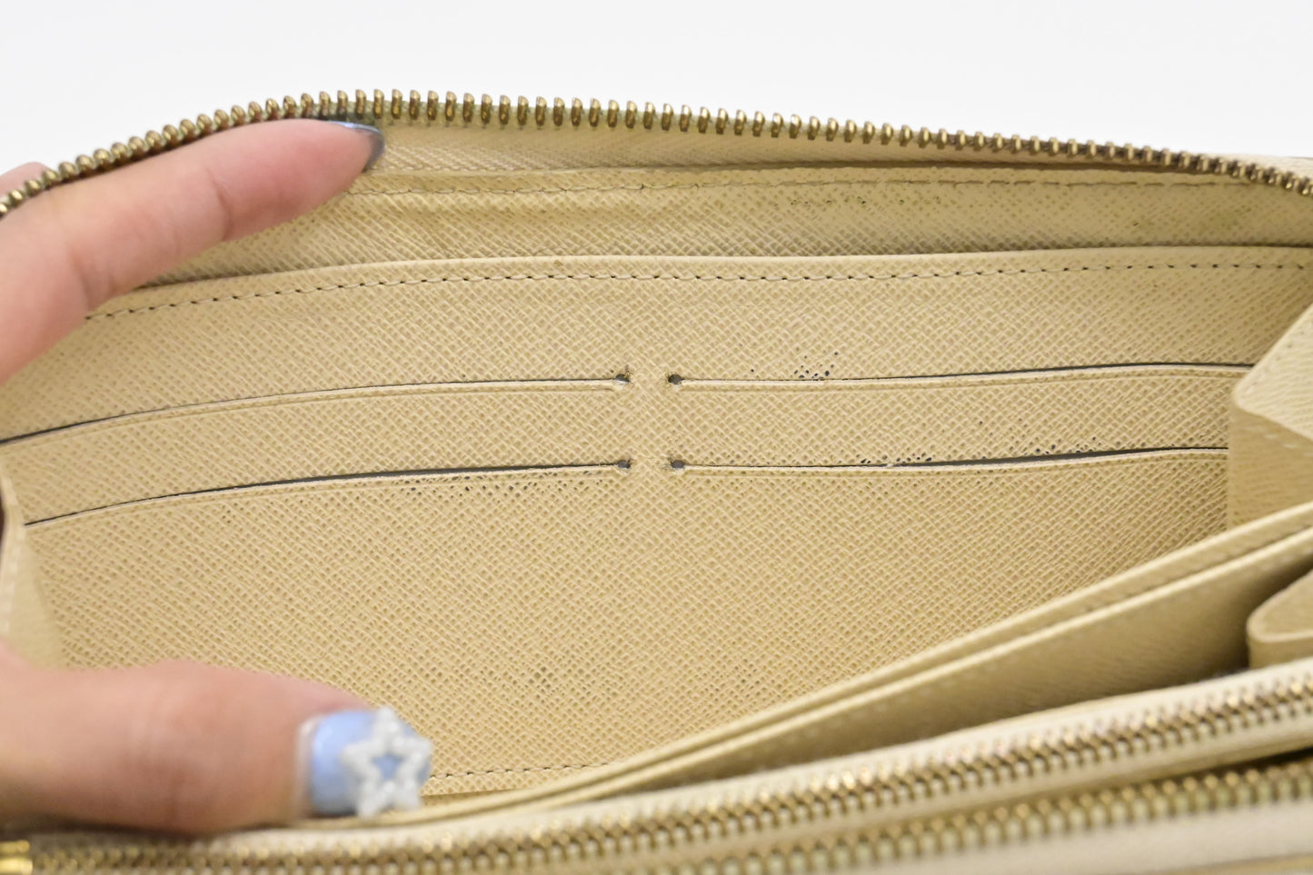 Louis Vuitton Long Zippy Wallet in Damier Azur Canvas