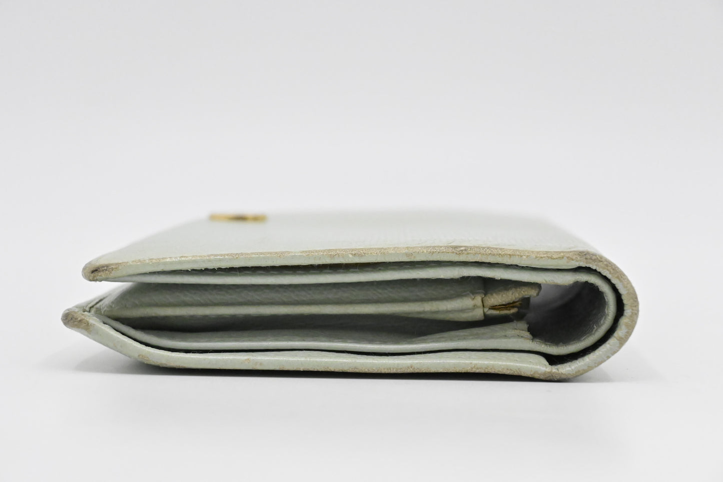 Chanel Bifold Long Wallet in Light Blue leather
