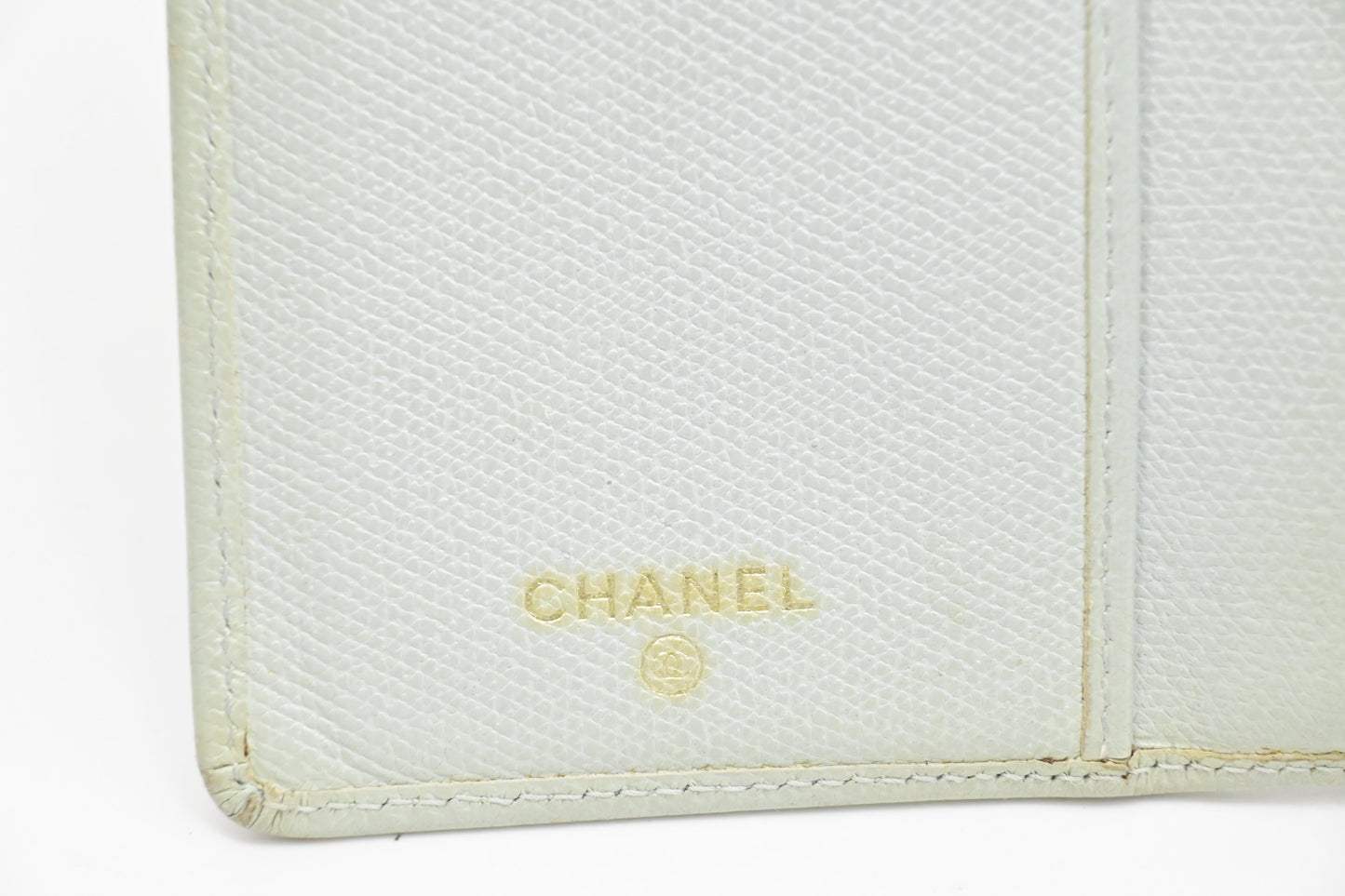 Chanel Bifold Long Wallet in Light Blue leather