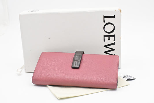 Loewe Long Wallet in Pink Leather