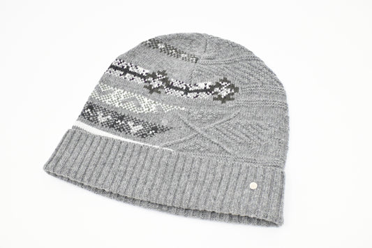 Hermes Beanie in Grey Wool and Cashmere