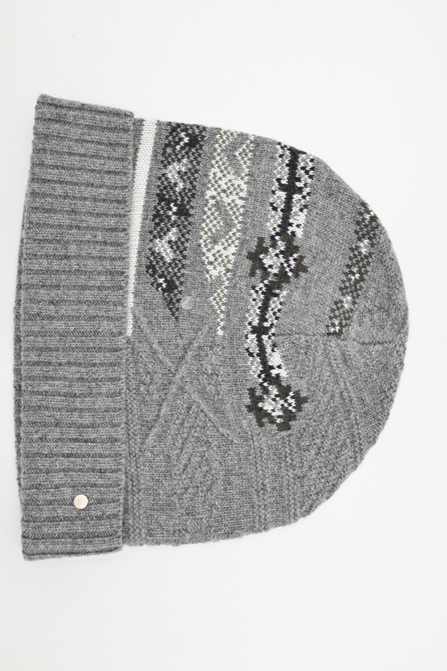 Hermes Beanie in Grey Wool and Cashmere