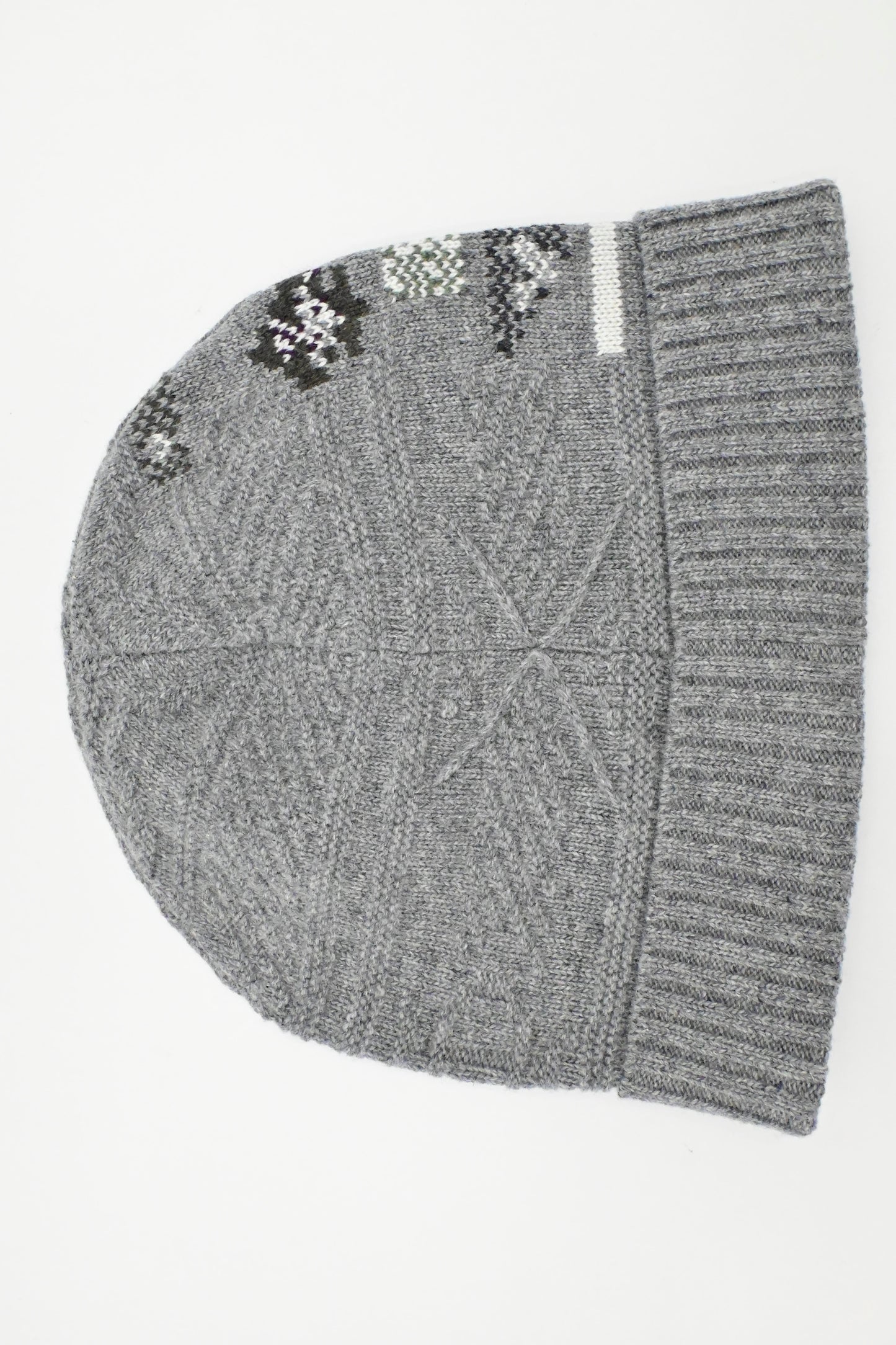 Hermes Beanie in Grey Wool and Cashmere