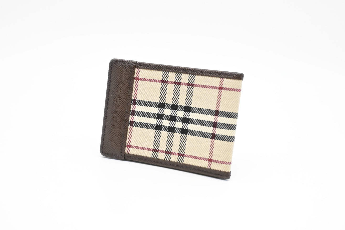 Burberry Card Case in Beige Check Canvas