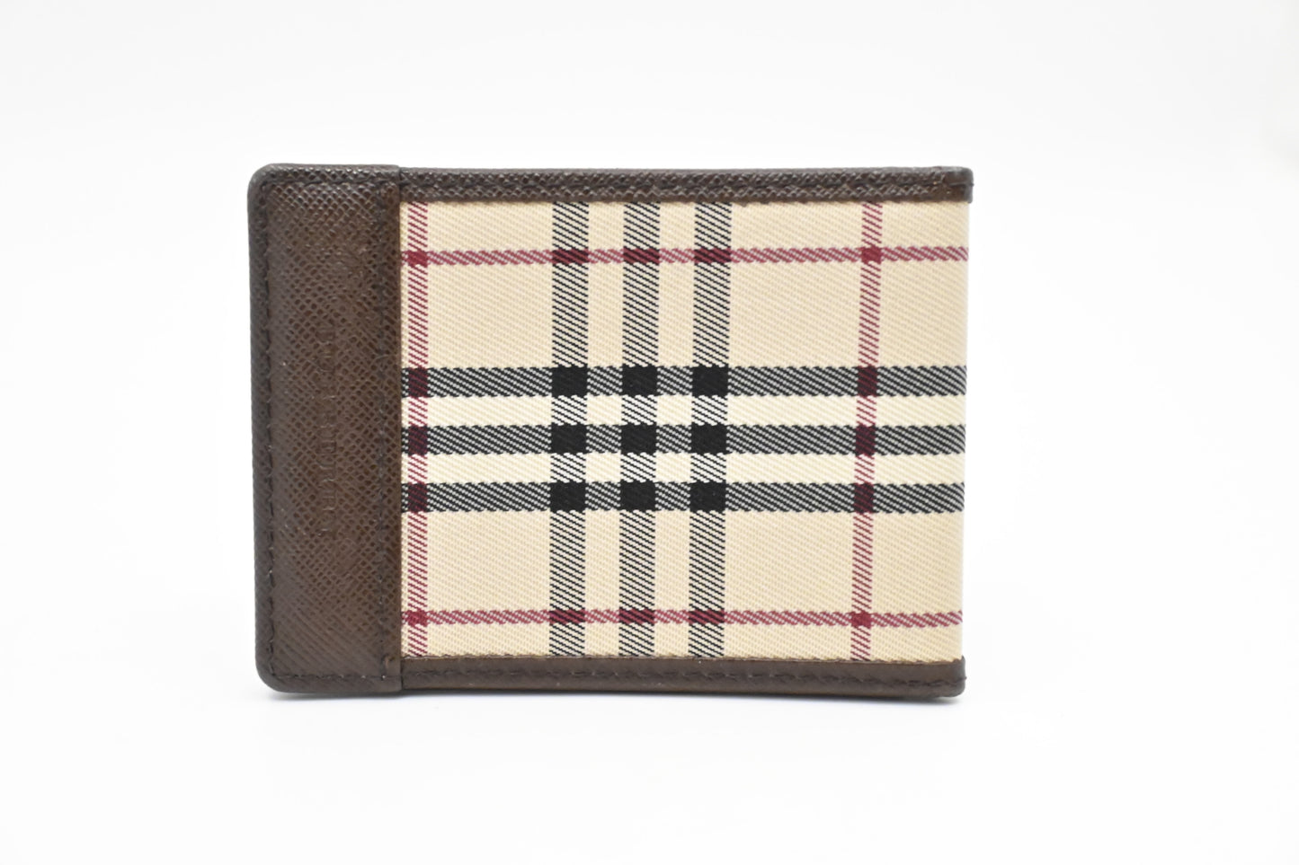 Burberry Card Case in Beige Check Canvas