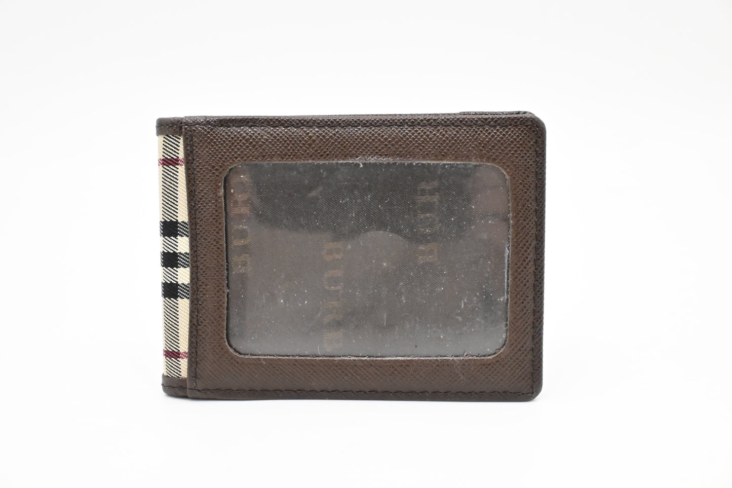 Burberry Card Case in Beige Check Canvas