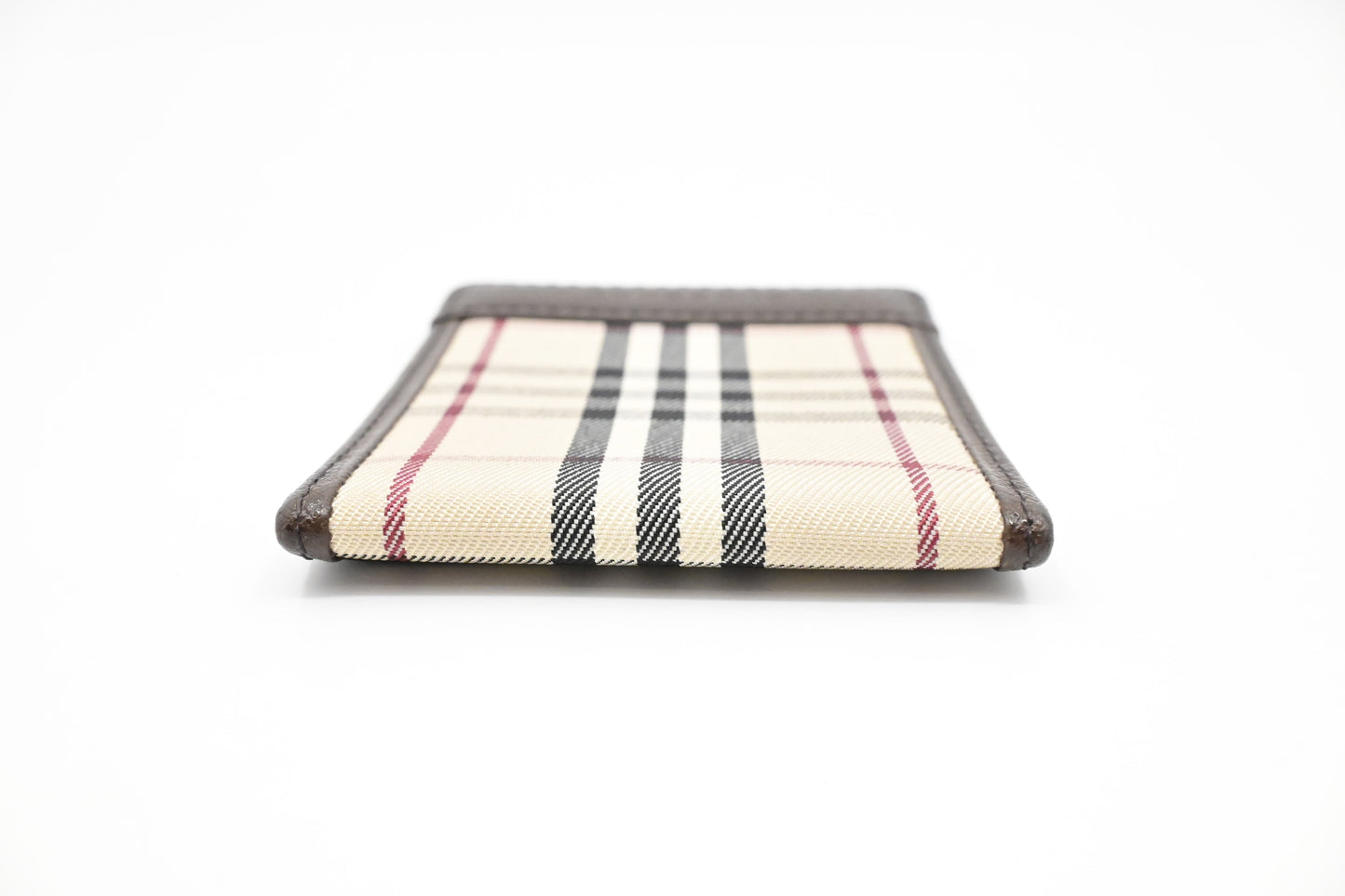 Burberry Card Case in Beige Check Canvas