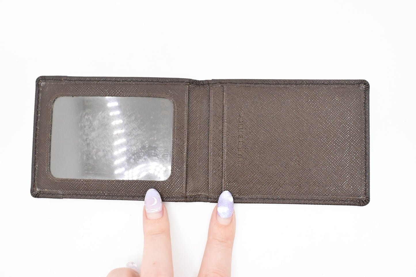 Burberry Card Case in Beige Check Canvas