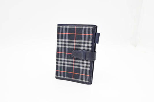 Burberry Agenda in Navy Check Canvas