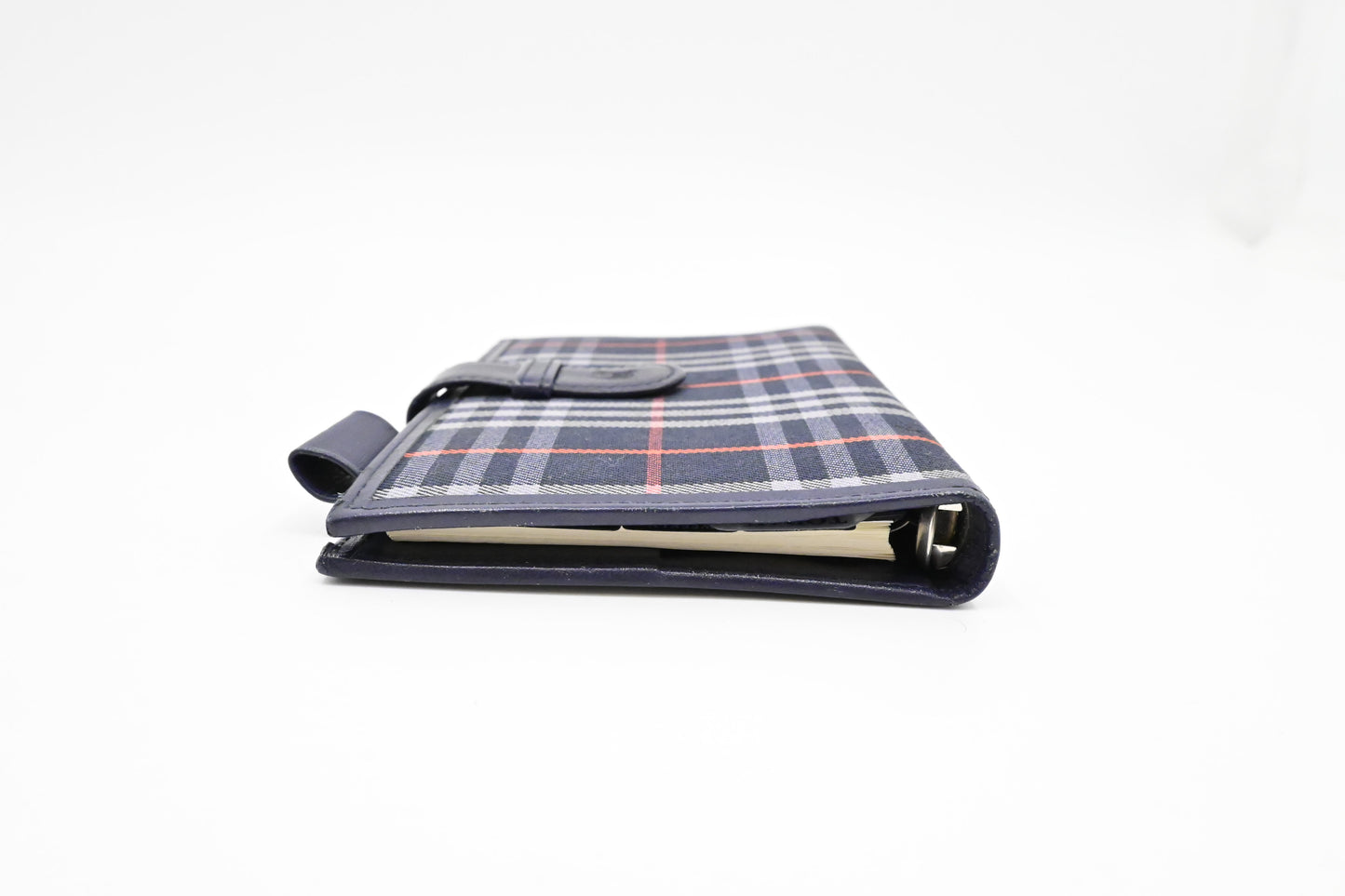Burberry Agenda in Navy Check Canvas