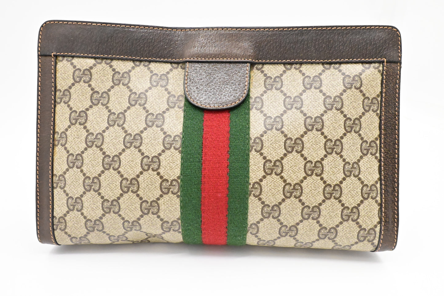 Gucci 'Accessory Collection' Clutch in Brown GG Supreme Canvas