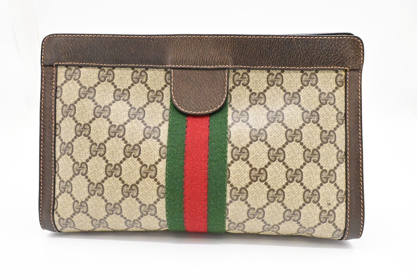 Gucci 'Accessory Collection' Clutch in Brown GG Supreme Canvas