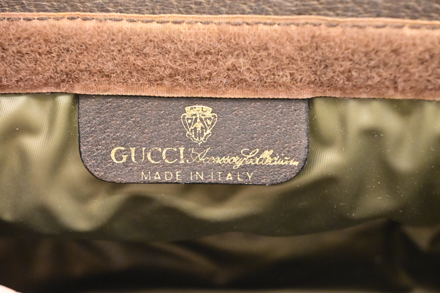 Gucci 'Accessory Collection' Clutch in Brown GG Supreme Canvas