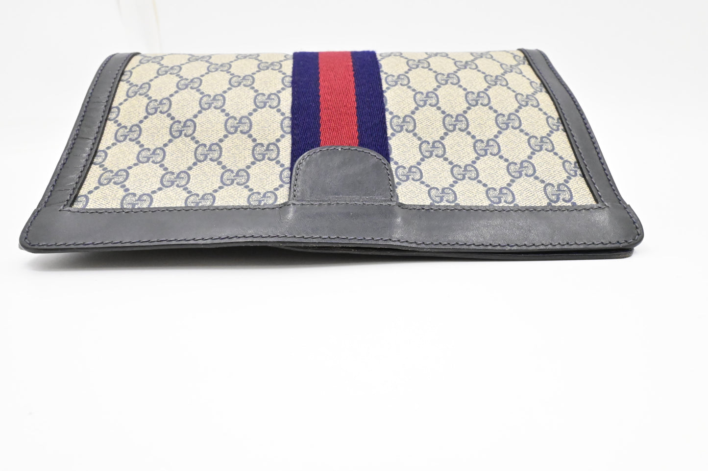 Gucci 'Accessory Collection' Clutch in Navy GG Supreme Canvas