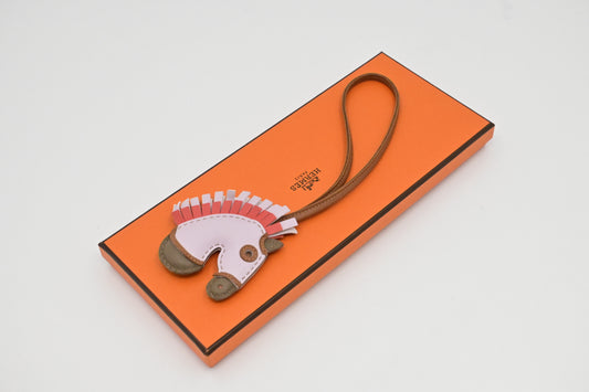 Hermes Geegee Camail Charm in Lavender Leather