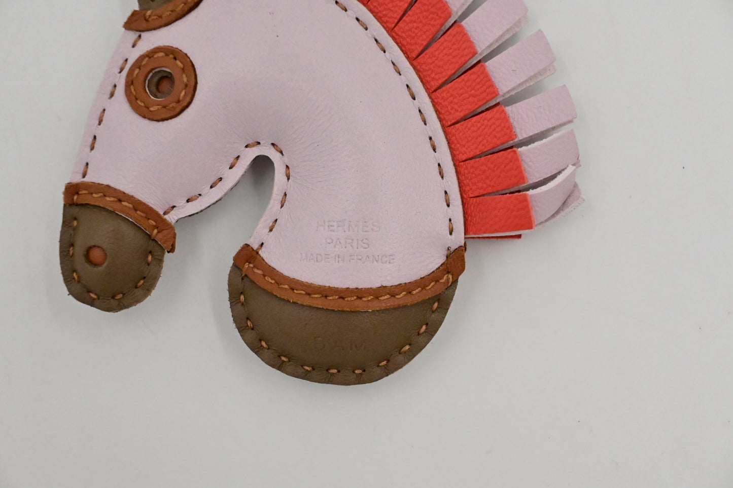 Hermes Geegee Camail Charm in Lavender Leather