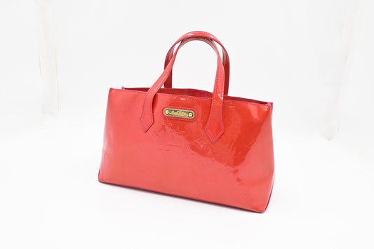Louis Vuitton Wilshire PM in Rouge Grenadine Vernis Leather