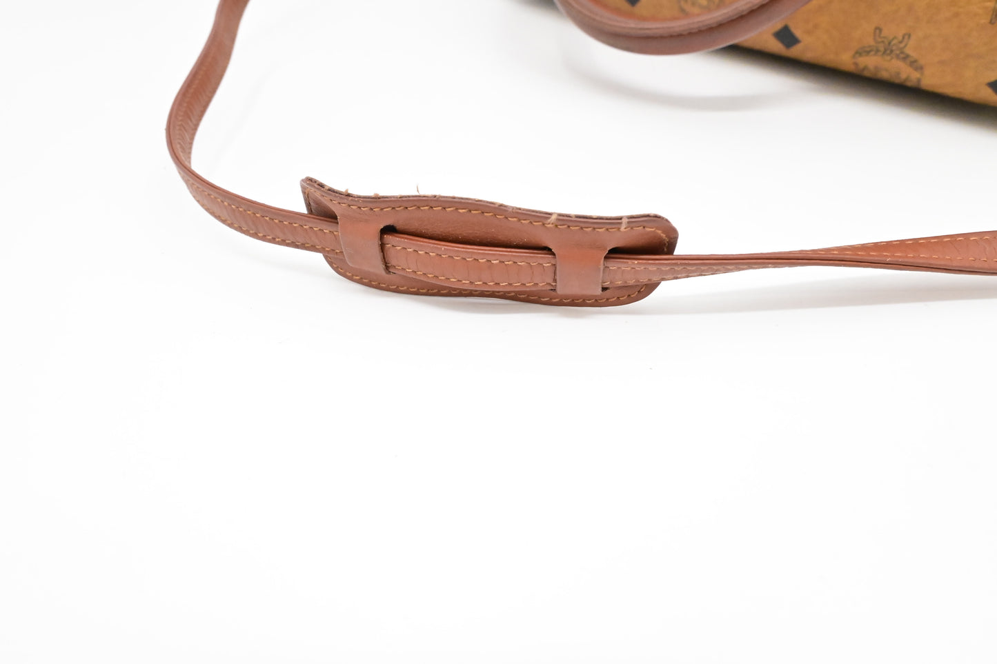 MCM 2-Way Boston Bag in Cognac Visetos Canvas