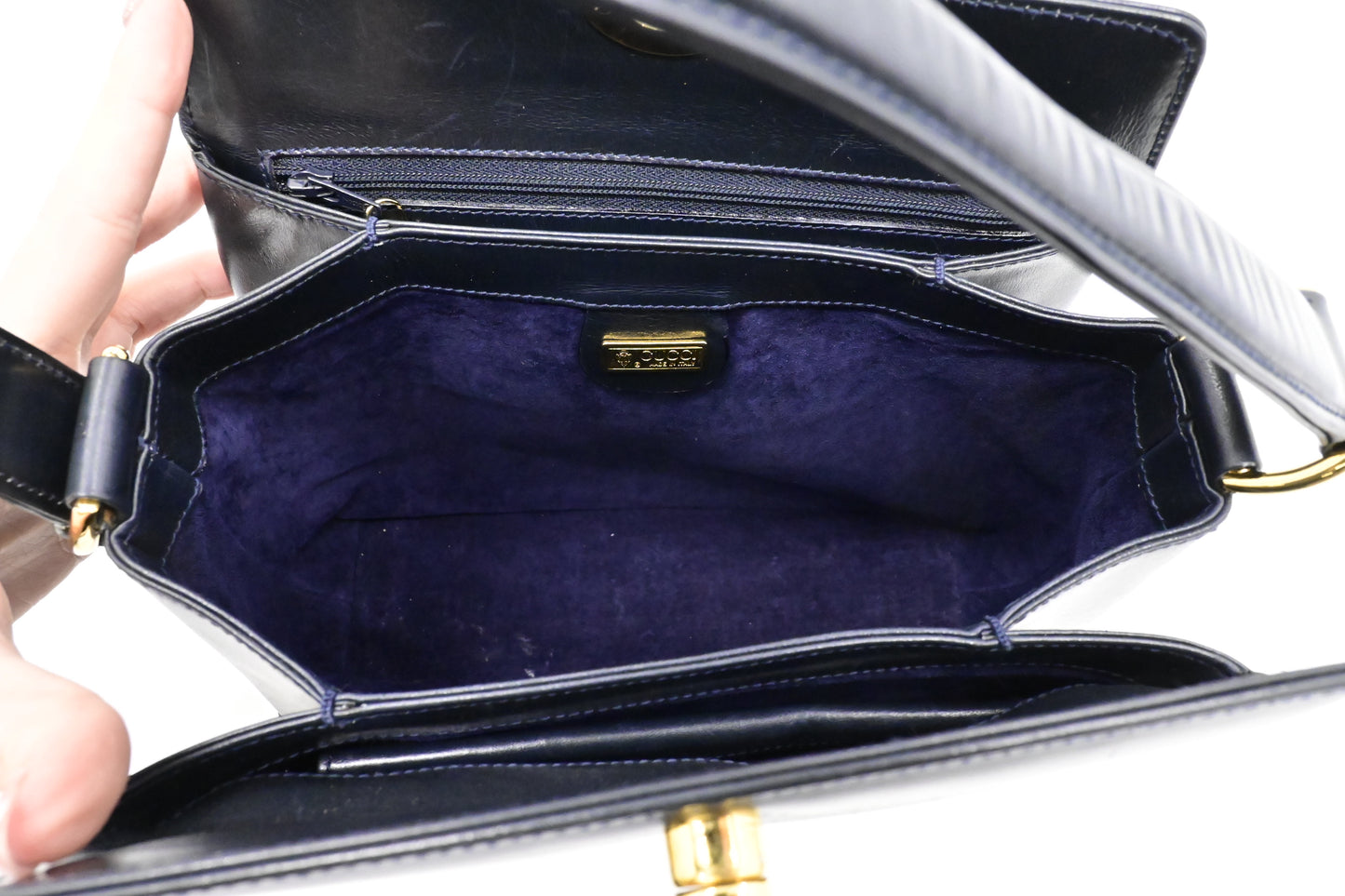 Gucci Handbag in Navy Leather