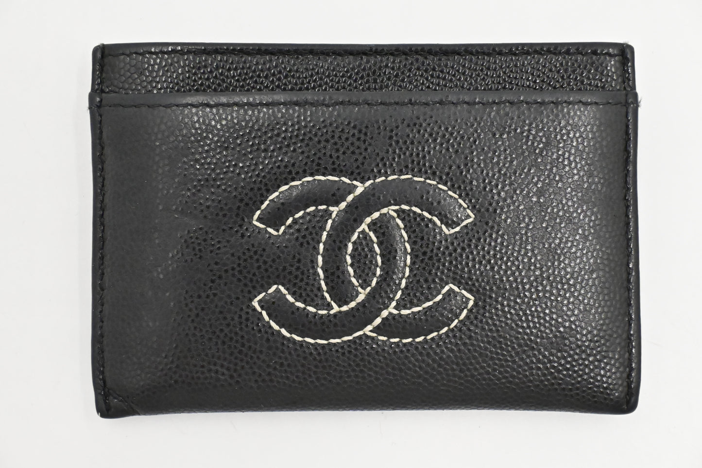 Chanel Card Case in Black Caviar Leather