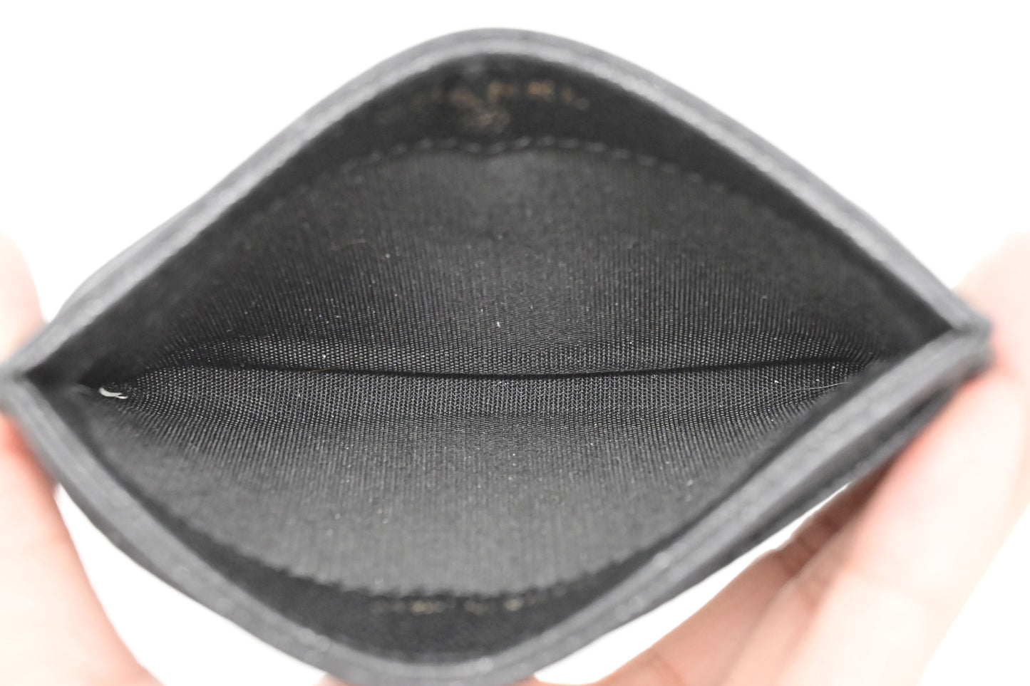 Chanel Card Case in Black Caviar Leather