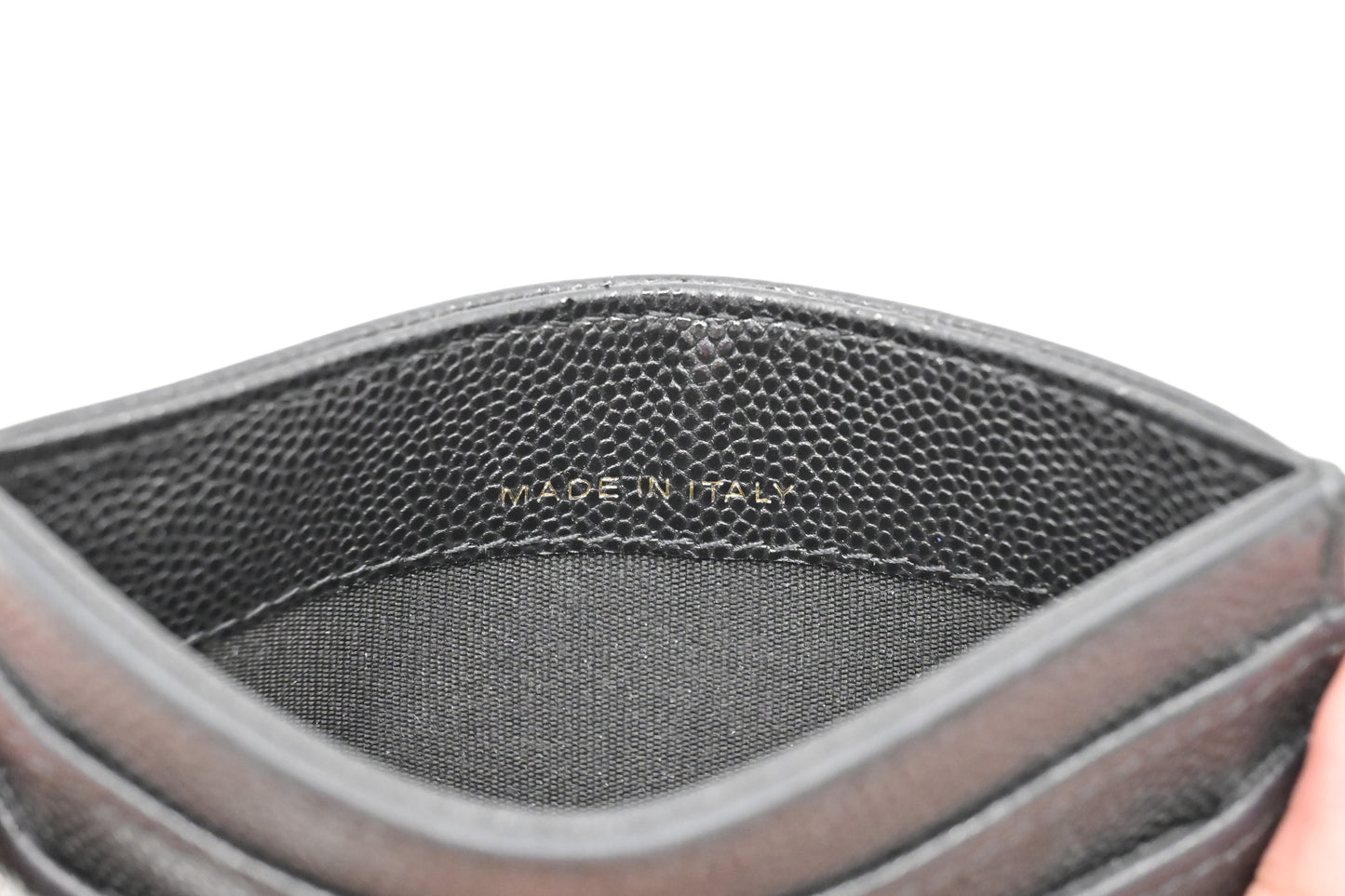 Chanel Card Case in Black Caviar Leather