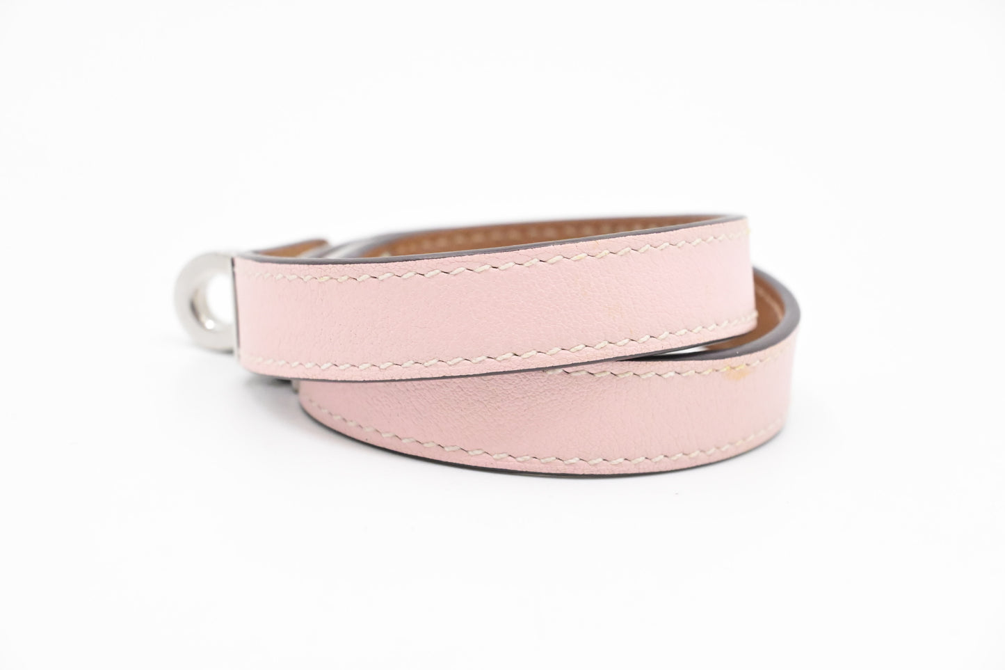 Hermes Kelly Tour Bracelet in Light Pink Leather