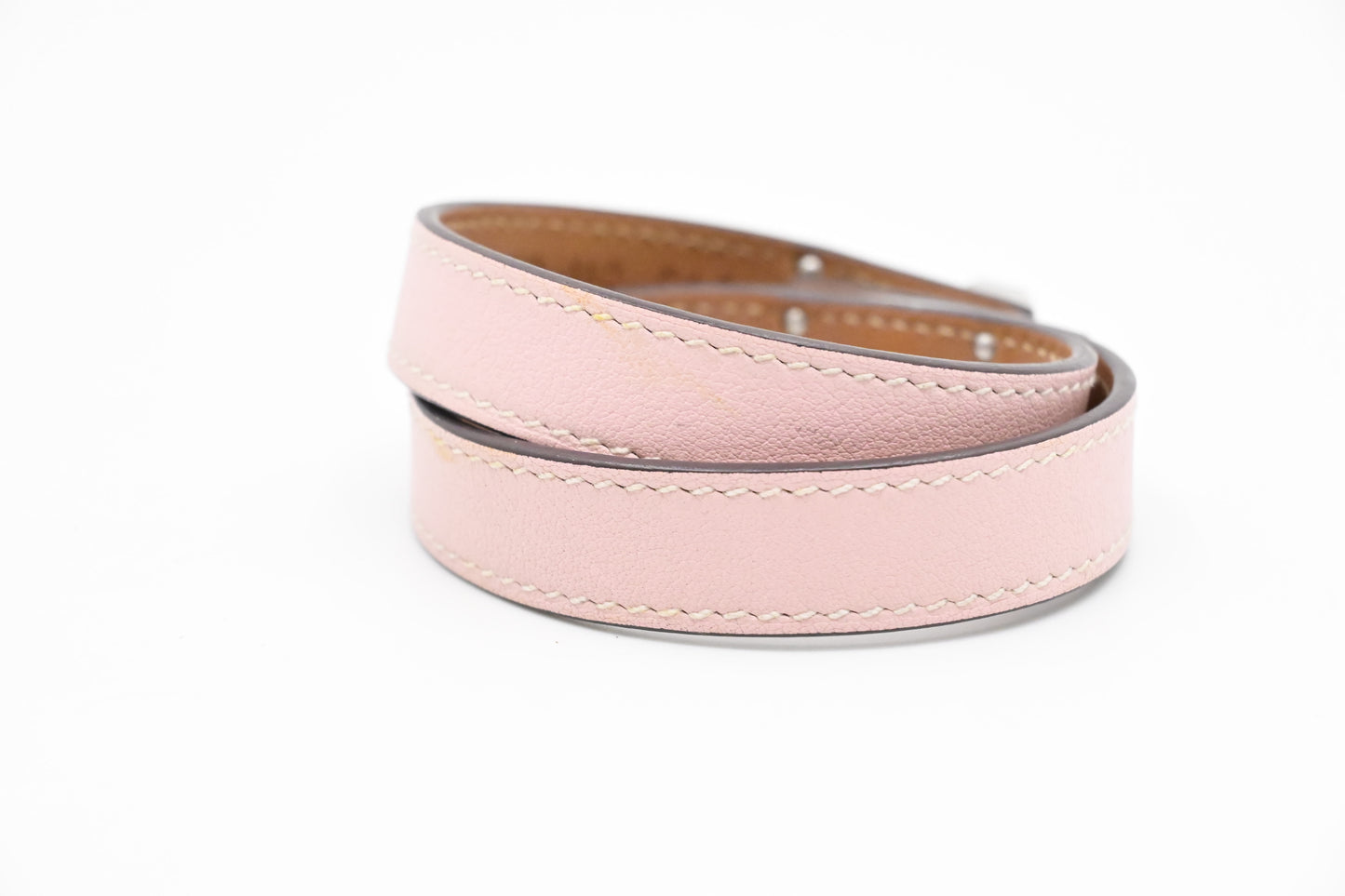 Hermes Kelly Tour Bracelet in Light Pink Leather