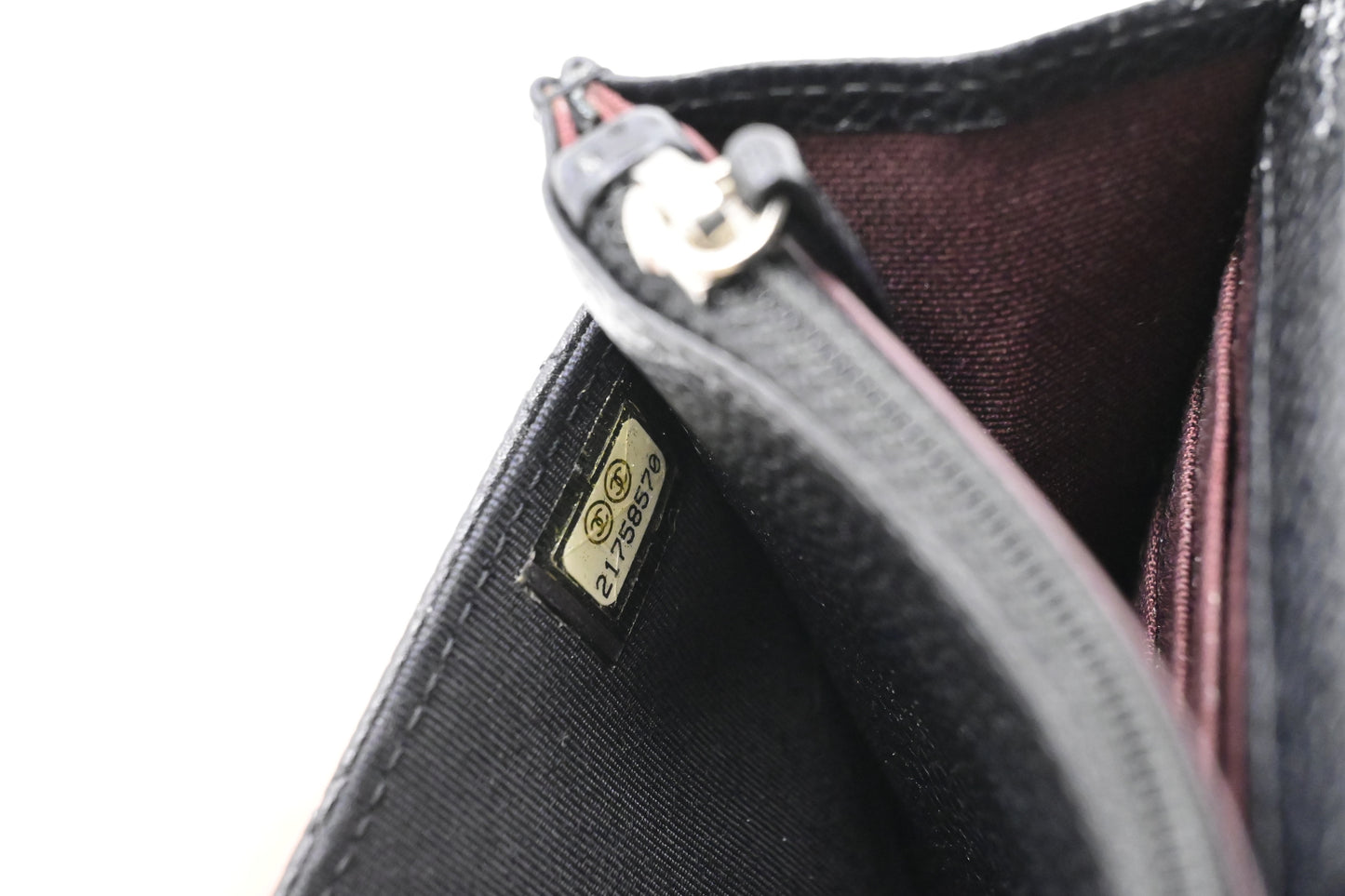 Chanel Wallet on Chain in Black Mattelassé Caviar Leather