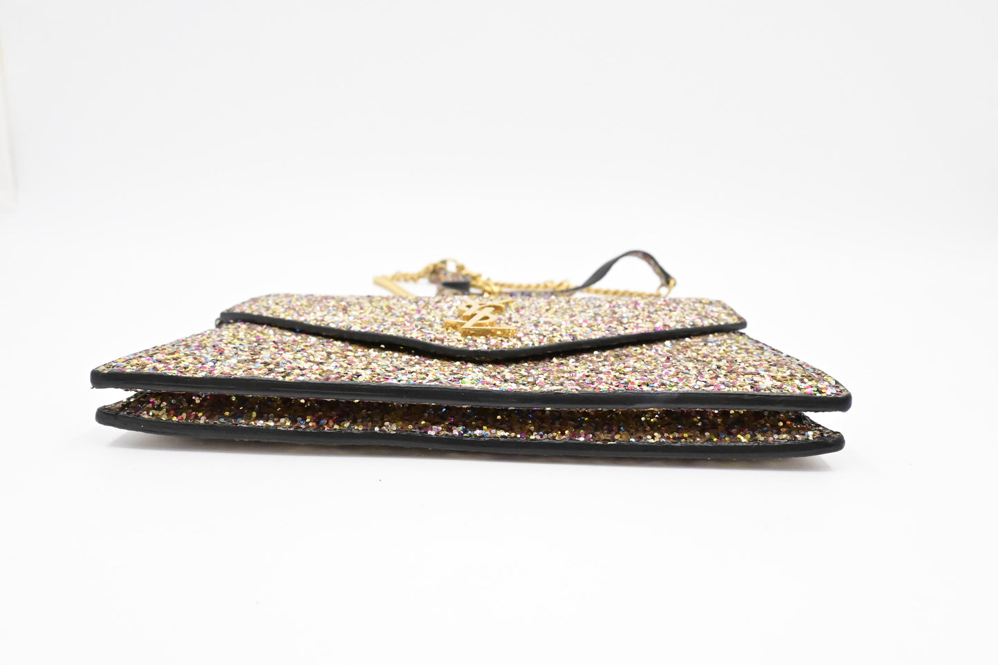 YSL Saint Laurent Wallet on Chain in Multicolor Sparkles