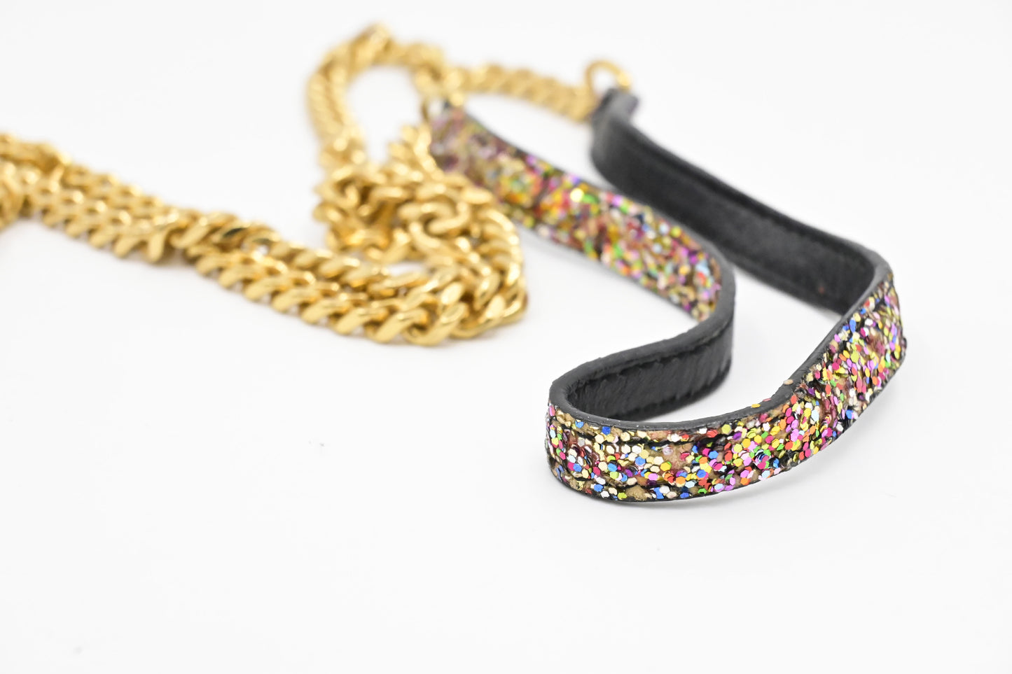 YSL Saint Laurent Wallet on Chain in Multicolor Sparkles