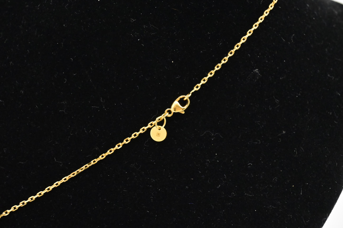 Hermes As De Coeur Necklace in Rouge Leather