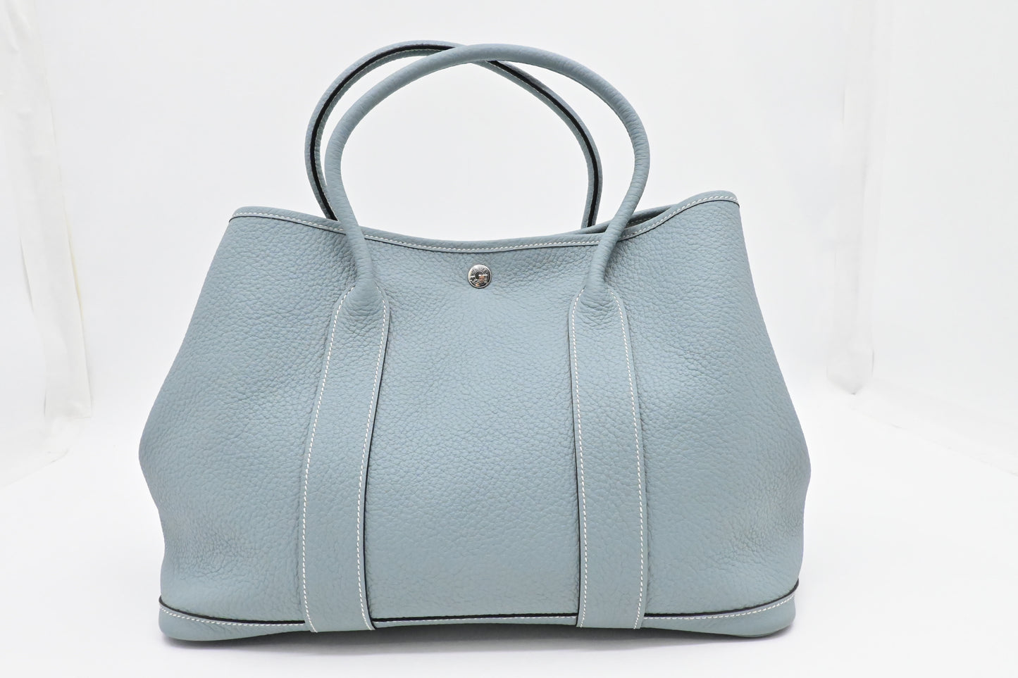 Hermes Garden Party 36 in Light Blue Leather
