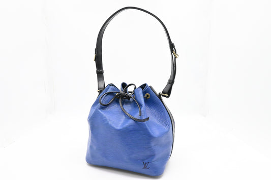 Louis Vuitton Petit Noe in Blue Epi Leather