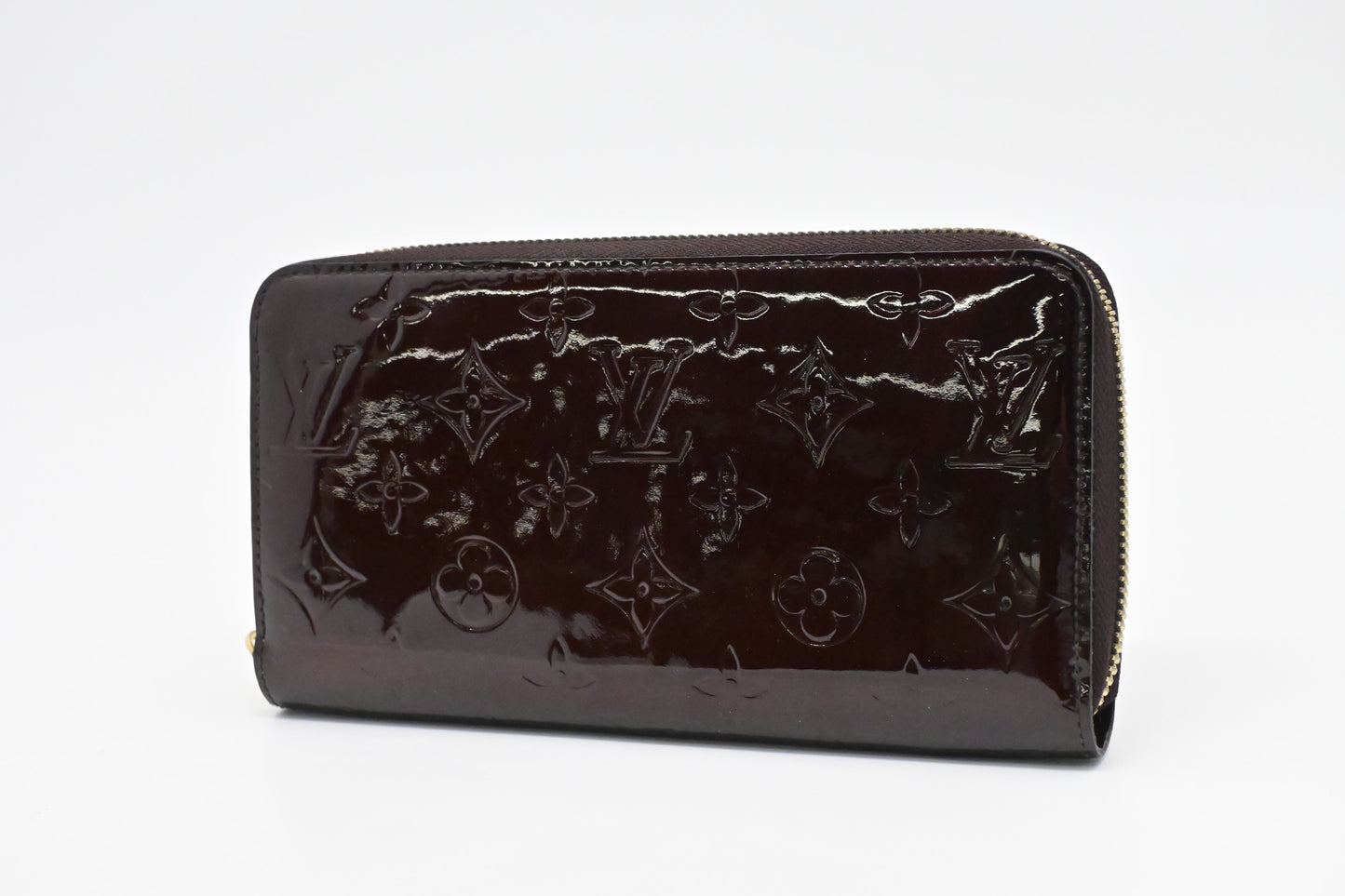 Louis Vuitton Long Zippy Wallet in Amarante Vernis Leather