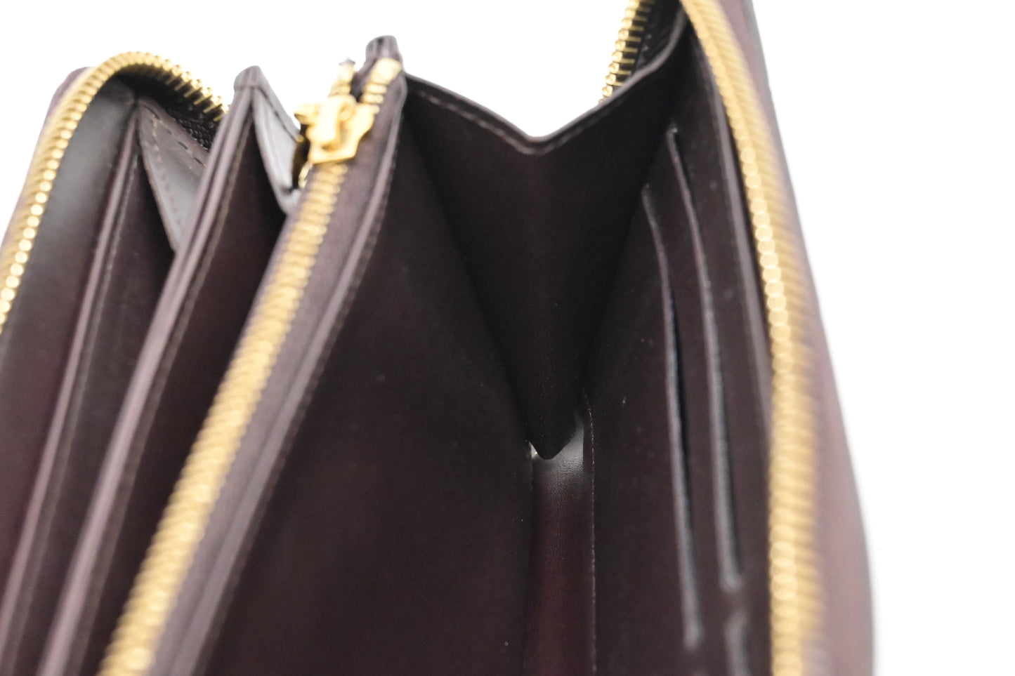 Louis Vuitton Long Zippy Wallet in Amarante Vernis Leather
