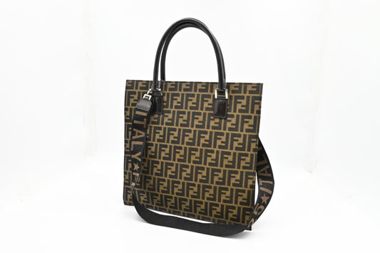 Fendi Zip Tote in Zucca Canvas