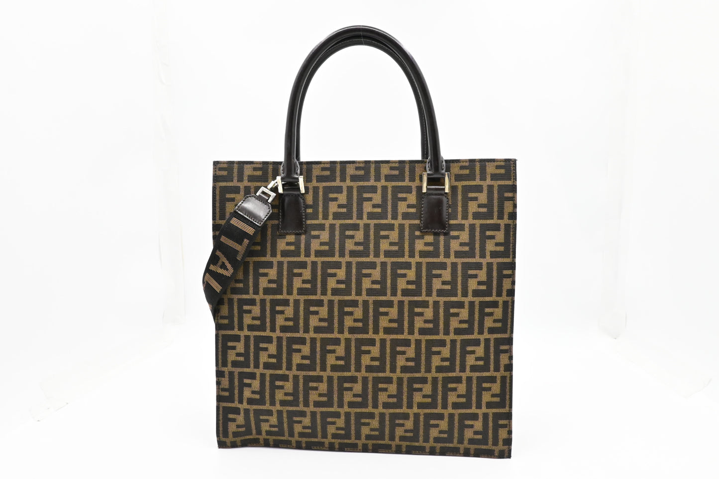 Fendi Zip Tote in Zucca Canvas