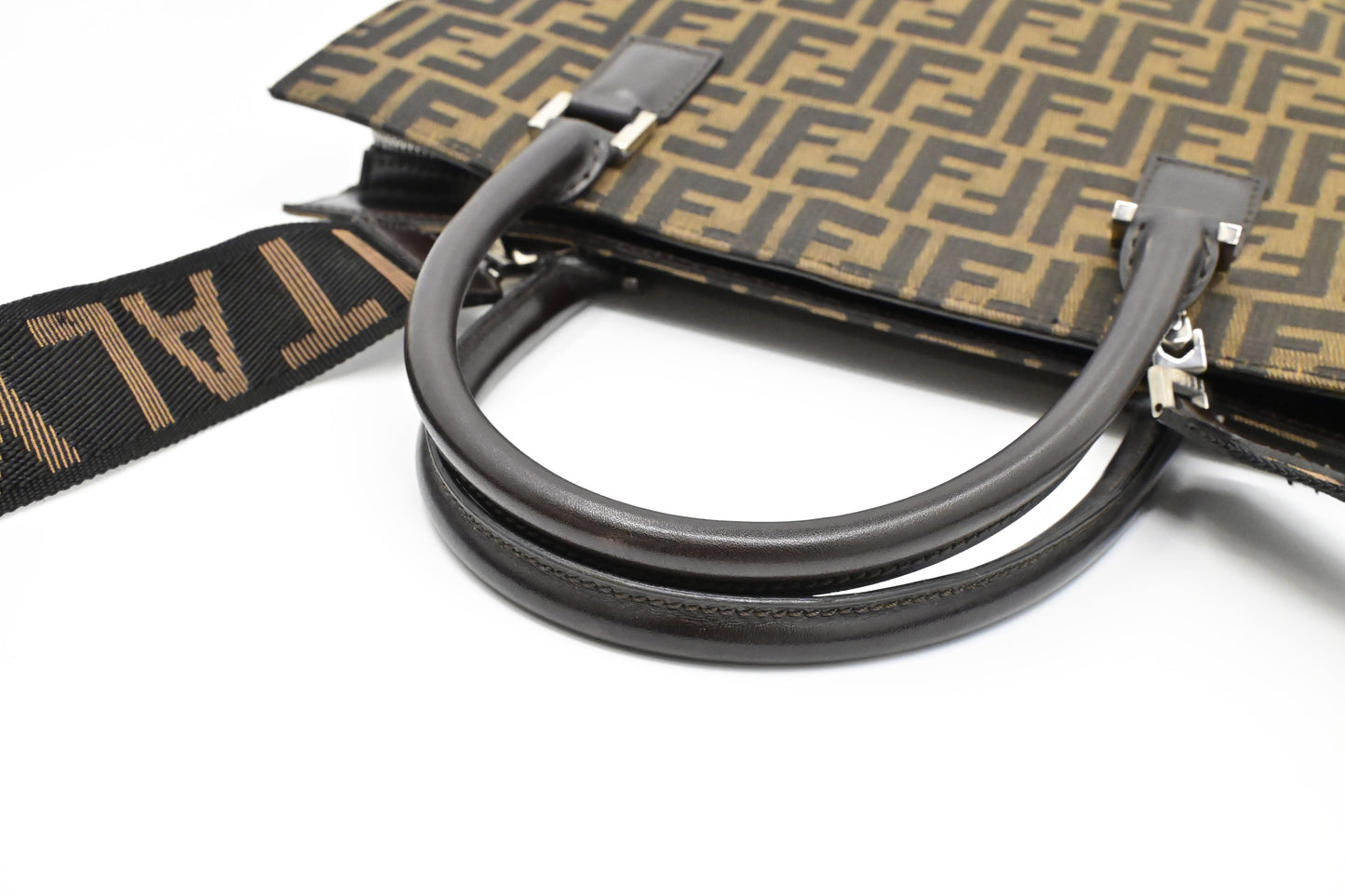 Fendi Zip Tote in Zucca Canvas