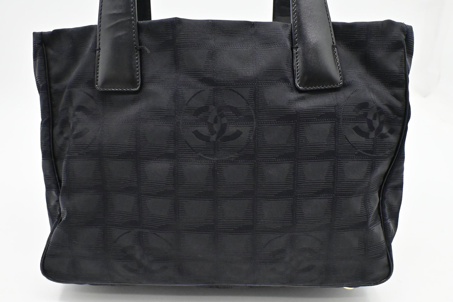 Chanel Small New Travel Line Tote in Black Canvas
