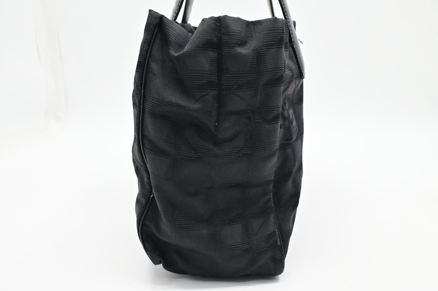 Chanel Small New Travel Line Tote in Black Canvas