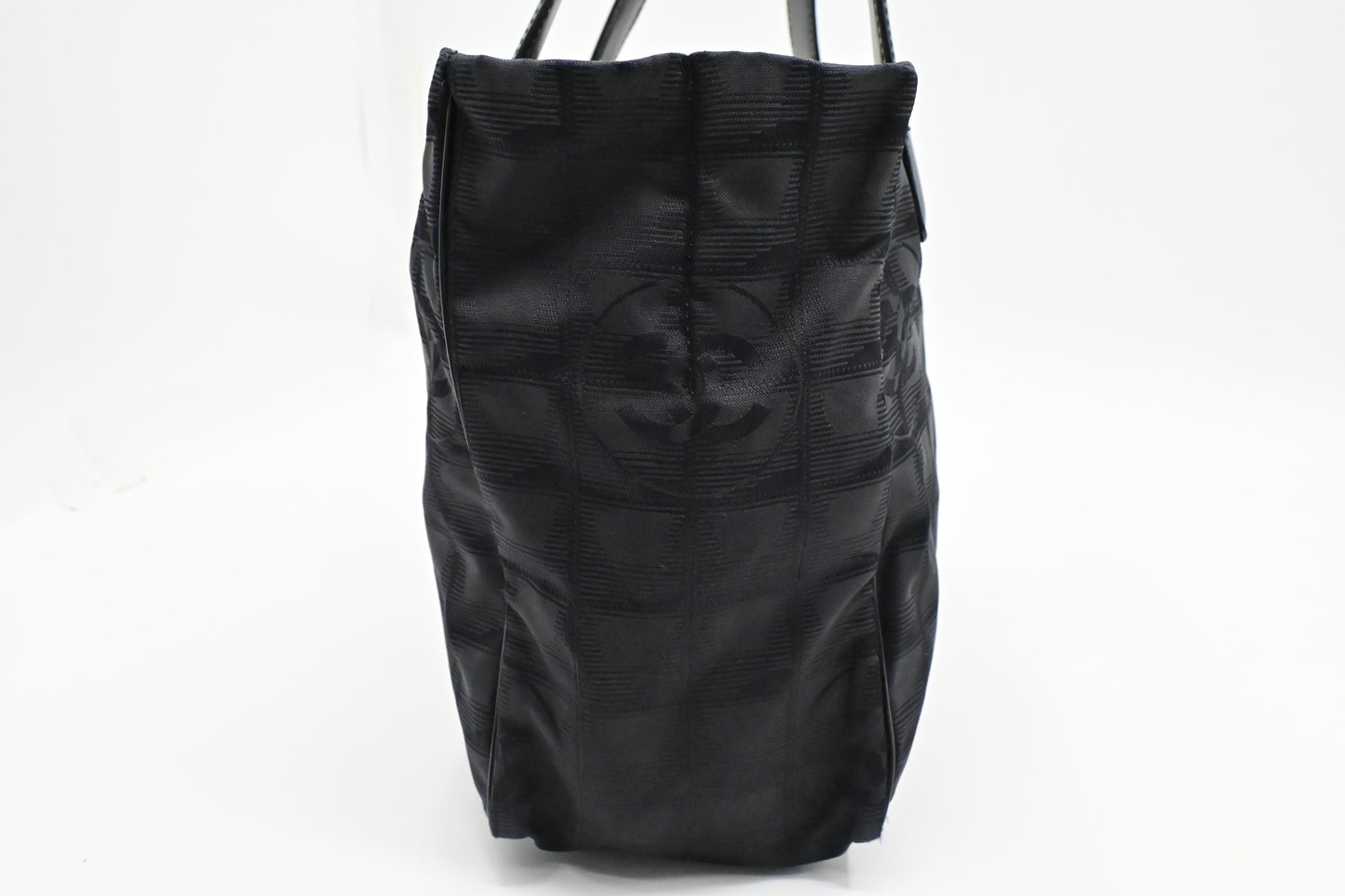 Chanel Small New Travel Line Tote in Black Canvas