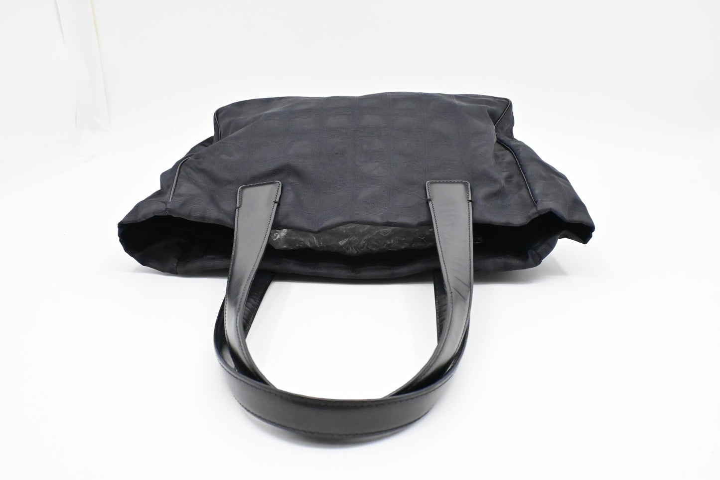 Chanel Small New Travel Line Tote in Black Canvas